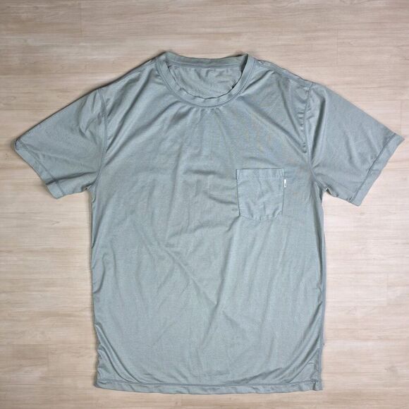 Vuori Tradewind Performance Shirt Green Outdoors Workout Gym Vented Size Large - Picture 1 of 7